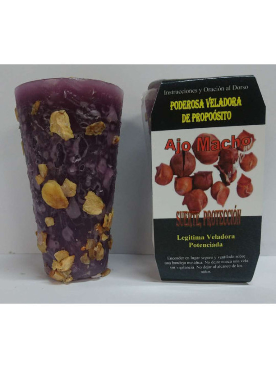 Veladora Especial Petición Ajo Macho, Suerte y Protección