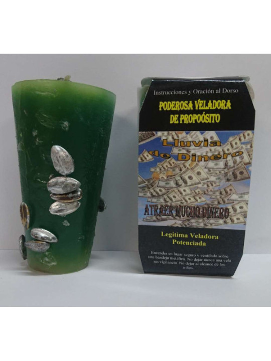 Veladora Especial de Petición LLuvia de Dinero, Atraer Mucho Dinero