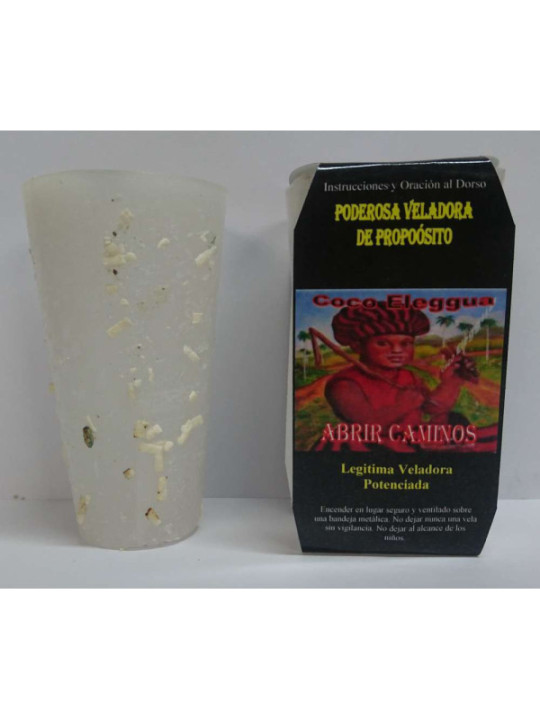 Veladora Especial de Petición Coco Eleggua, Abrir Caminos