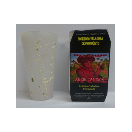 Veladora Especial de Petición Coco Eleggua, Abrir Caminos