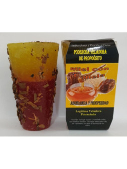 Veladora Especial de Petición Miel con Canela, Abundancia y Prosperidad