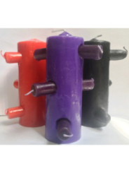 Velón 7 Mechas Tumba Trabajos Morado