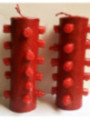 Velón 21 Mechas 23 cm Tumba Trabajos Rojo