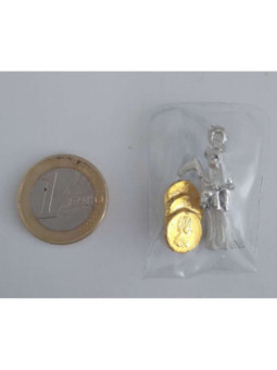 Amuleto Encapsulado Santa Muerte Plata. Justicia en los proyectos.