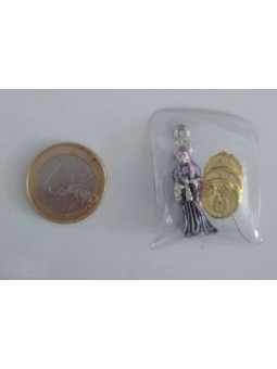 Amuleto Encapsulado Santa Muerte Morada, Fuerza y Poder
