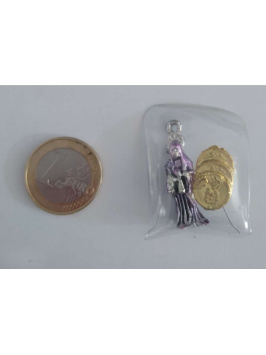 Amuleto Encapsulado Santa Muerte Morada, Fuerza y Poder