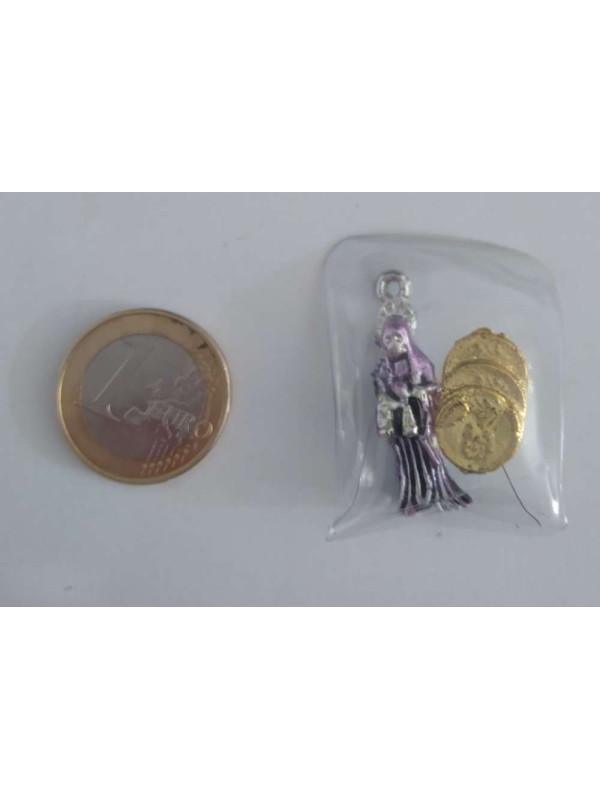 Amuleto Encapsulado Santa Muerte Morada, Fuerza y Poder