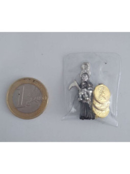 Amuleto Encapsulado Santa Muerte Negra, peticiones Importantes