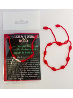 Pulsera de los 7 Nudos Rojos. Aleja Envidias y Mala Suerte, atrae Fortuna