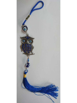 Amuleto Colgador Coche-Hogar, Búho con Ojo Turco