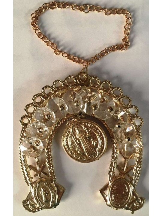 Amuleto Herradura de San Benito. Protección Negocios Hogar. 10x8 cm