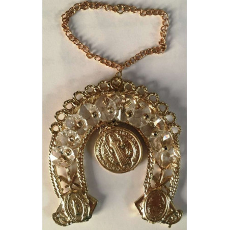 Amuleto Herradura de San Benito. Protección Negocios Hogar. 10x8 cm