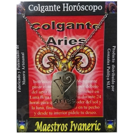 Colgante Artesano Metal Horóscopo Aries