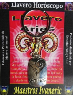 Llavero Artesano Metal Horóscopo Aries