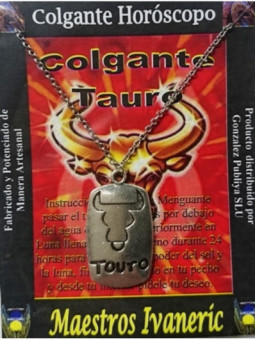 Colgante Artesano Metal Horóscopo Tauro