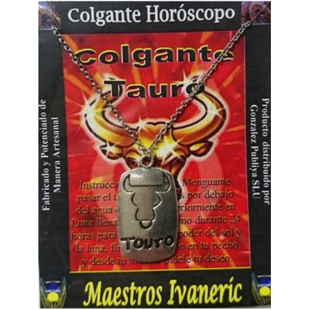 Colgante Artesano Metal Horóscopo Tauro