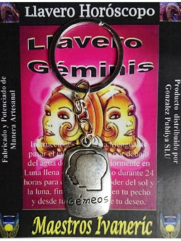 Llavero Artesano Metal Horóscopo Géminis