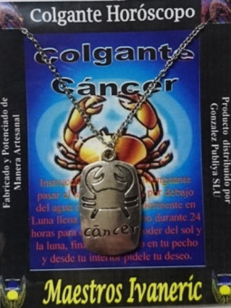 Colgante Artesano Metal Horóscopo Cáncer