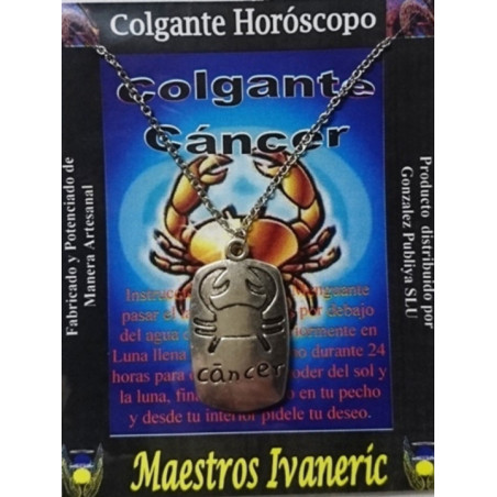 Colgante Artesano Metal Horóscopo Cáncer