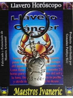 Llavero Artesano Metal Horóscopo Cancer