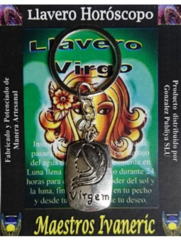 Llavero Artesano Metal Horóscopo Virgo