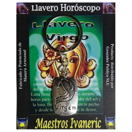 Llavero Artesano Metal Horóscopo Virgo