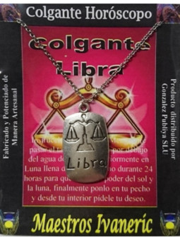 Colgante Artesano Metal Horóscopo Libra