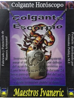 Colgante Artesano Metal Horóscopo Escorpio