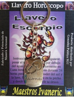 Llavero Artesano Metal Horóscopo Escorpio
