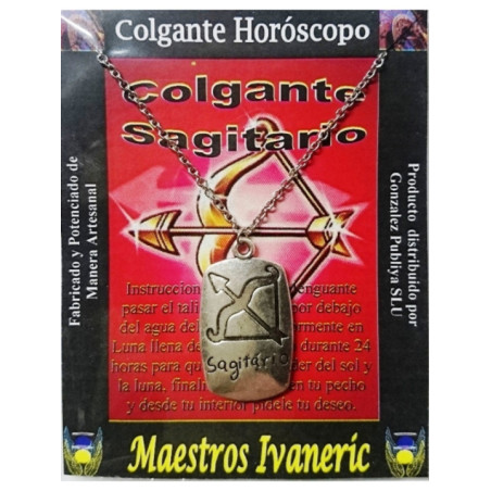 Colgante Artesano Metal Horóscopo Sagitario