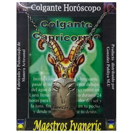 Colgante Artesano Metal Horóscopo Capricornio