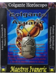 Colgante Artesano Metal Horóscopo Acuario