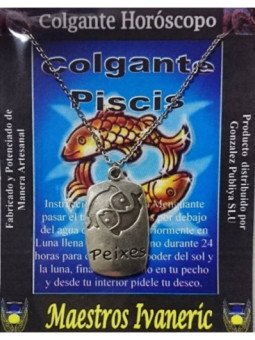 Colgante Artesano Metal Horóscopo Piscis