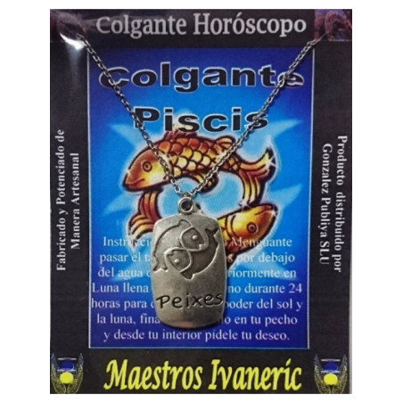 Colgante Artesano Metal Horóscopo Piscis
