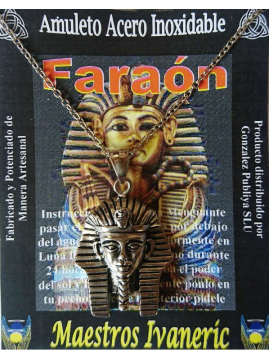 Talismán Artesano De Acero Inoxidable, Faraón, Protector de los Secretos