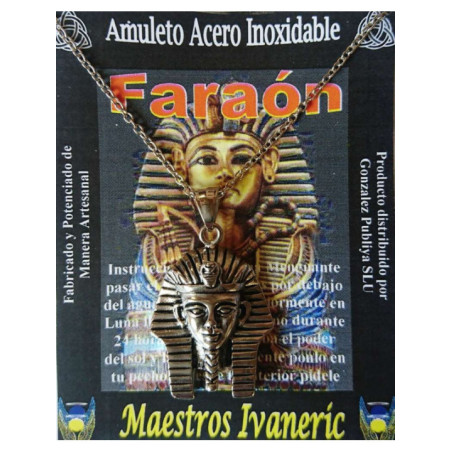 Talismán Artesano De Acero Inoxidable, Faraón, Protector de los Secretos