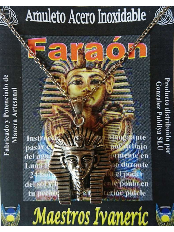 Talismán Artesano De Acero Inoxidable, Faraón, Protector de los Secretos