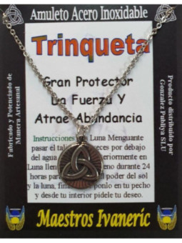 Talismán Artesano De Acero Inoxidable, Trinqueta
