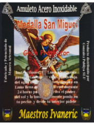Talismán Artesano De Acero Inoxidable, Medalla San Miguel, Gran protector