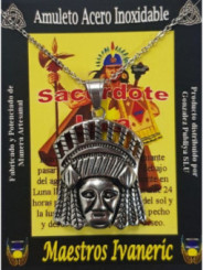 Talismán Artesano De Acero Inoxidable, Sacerdote Inca