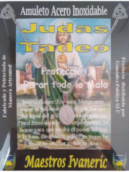 Talismán Artesano Pequeño De Acero Inoxidable, Judas Tadeo