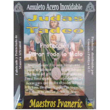 Talismán Artesano Pequeño De Acero Inoxidable, Judas Tadeo