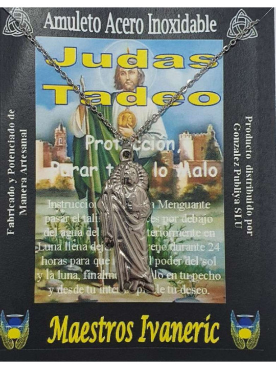 Talismán Artesano De Acero Inoxidable, Judas Tadeo