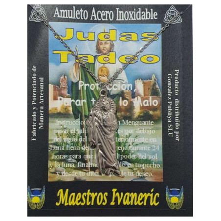 Talismán Artesano De Acero Inoxidable, Judas Tadeo