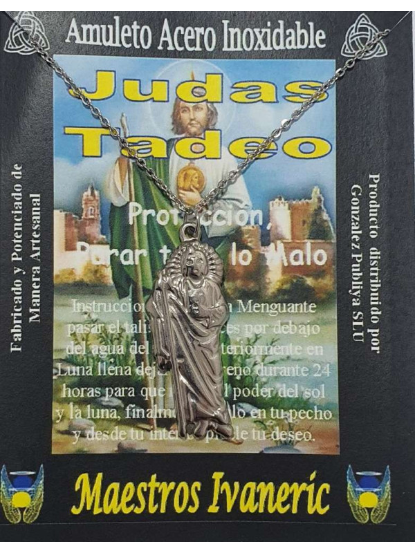 Talismán Artesano De Acero Inoxidable, Judas Tadeo
