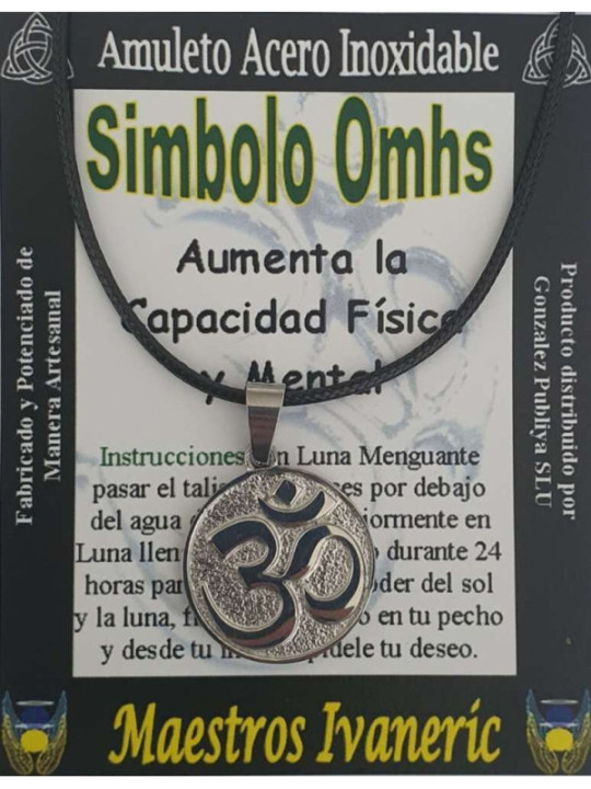 Talismán Artesano De Acero Inoxidable Omhs. Poder Físico y Mental