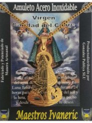 Talismán Artesano De Acero Inoxidable Caridad del Cobre. Gran Protectora