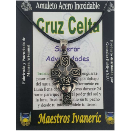 Talismán Artesano De Acero Inoxidable, Cruz Celta