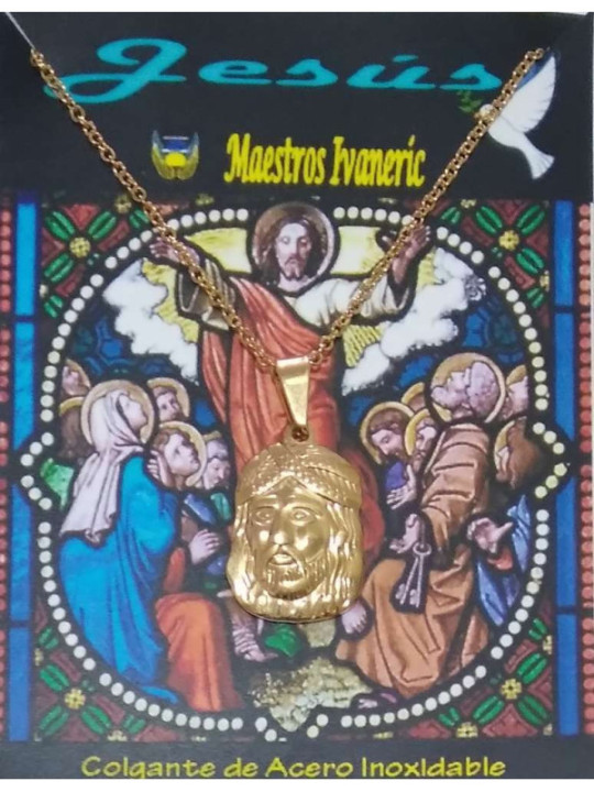 Jesús, Colgante de Acero Inoxidable con Cadena