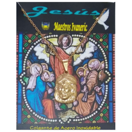 Jesús, Colgante de Acero Inoxidable con Cadena